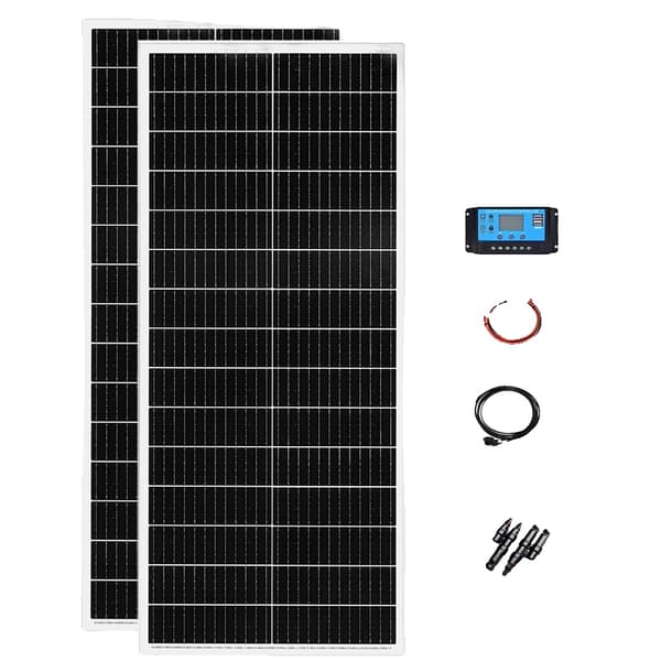 Solpanel, 100W Utgång, Monokristallin Teknik, 24V 200W kit