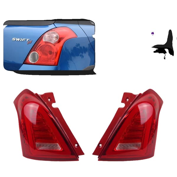 Baglygter, inkluderer sæt af lys, passer til Suzuki Swift 2004-2016, RØD