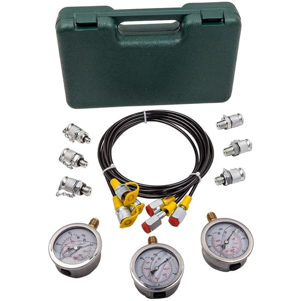 Hydraulisk tryckmätarsats, högtryckskapacitet, komplett verktygssats, hållbart rostfritt stål