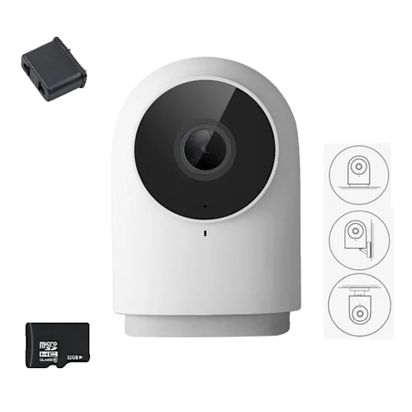 Aqara G2H Smart Kamera, 1080P HD, Kompatibel med Apple HomeKit,G2H tilføj EU 32G G2H add EU 32G