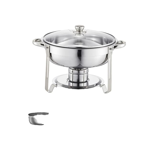Chafing Dish, 5QT kapacitet, rostfritt stål konstruktion, 2 Pack Silver