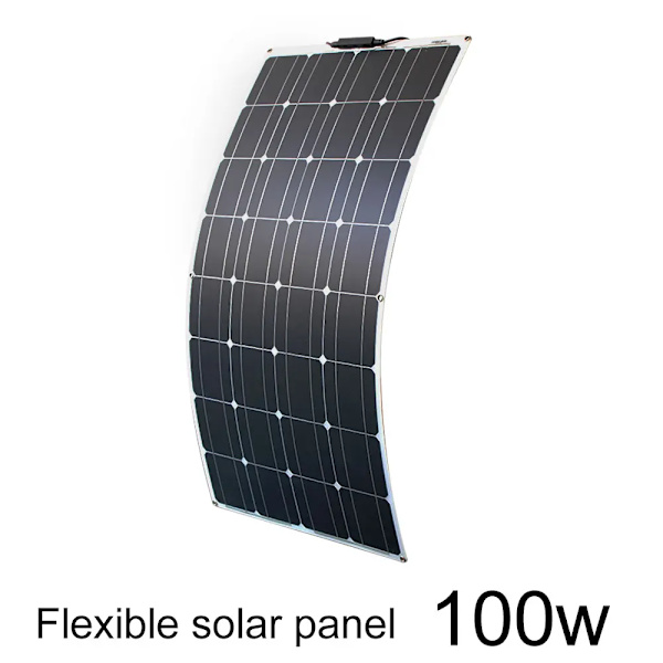 Solpanel, Lätt Design, Hög Effektivitet, 100w solpanel