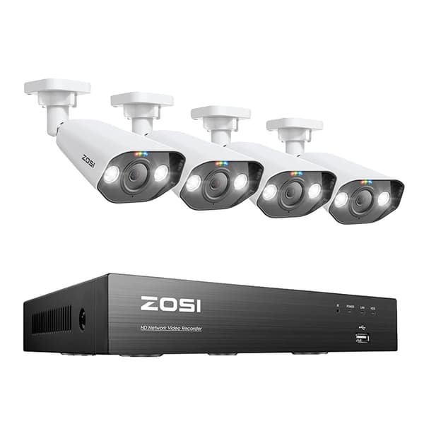 CCTV-system, 8MP opløsning, nattevisionskapacitet, hær grøn-a, Ingen