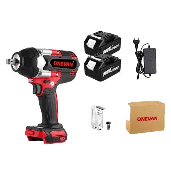 Sähköinen iskuporakone, 1800 Nm vääntömomentti, harjaton muotoilu, 2 akkua EU-pistokkeella A 2 Battery EU Plug A 2 Battery EU Plug A