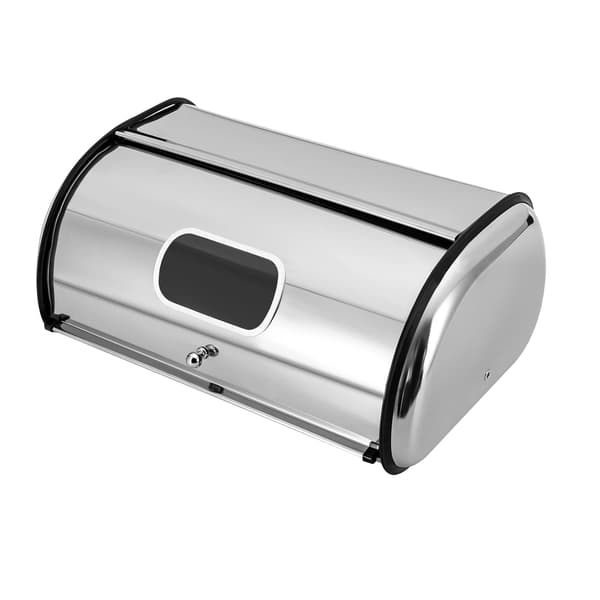 Brödbox, Rostfritt Stål, Stor Kapacitet, silver