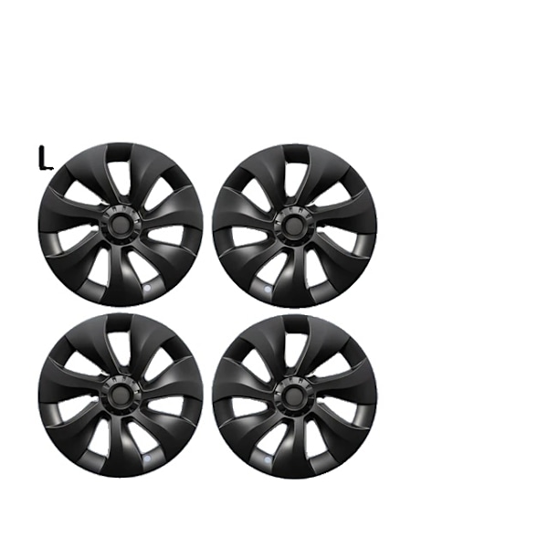 Tesla Model Y Hub Cap, 19-tommers Performance Udskiftning, Fuld Fælgdæksel, mat sort-LR matte black-LR matte black-LR