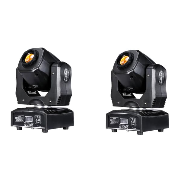 Mini Led Moving Head Spot Light, 75w, DMX-styrning,2st 75W, EU-plugg