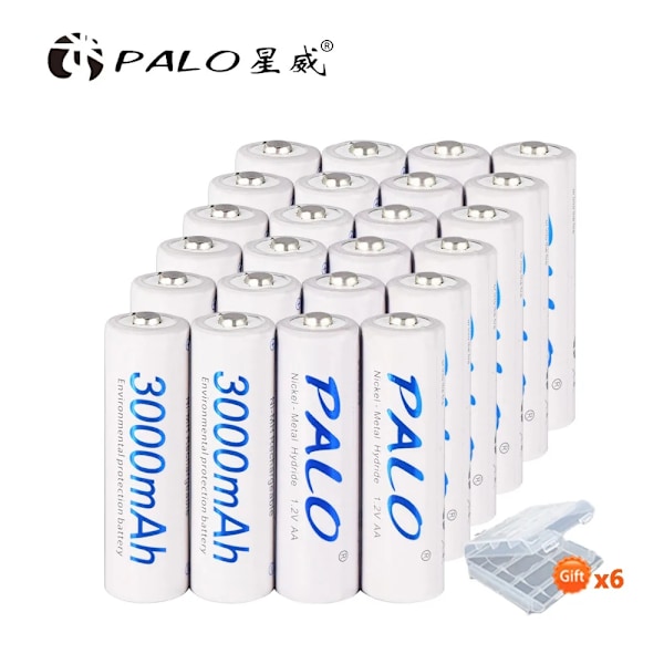 1,2V AA Uppladdningsbara Batterier, 3000mAh Kapacitet, NI-MH Teknologi,24 stycken AA-batterier 24pcs AA Battery 24pcs AA battery