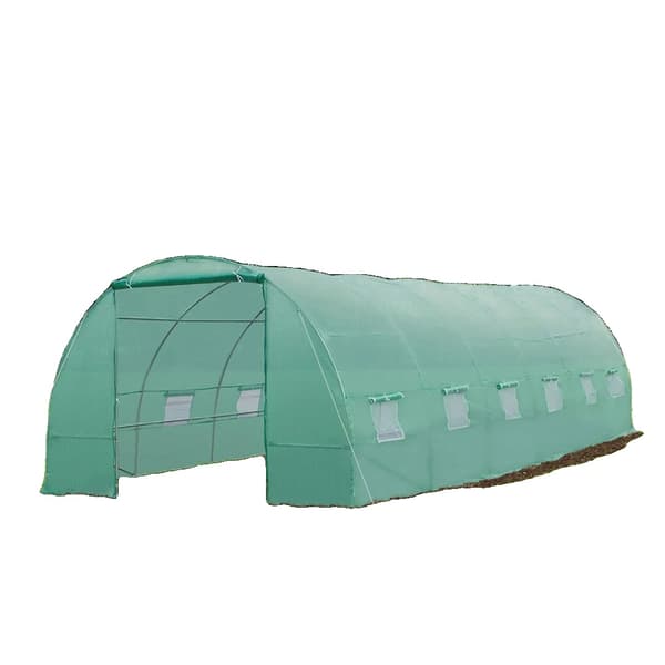 Puutarhan kasvihuone, 8 x 3 x 2 m, vedenpitävä