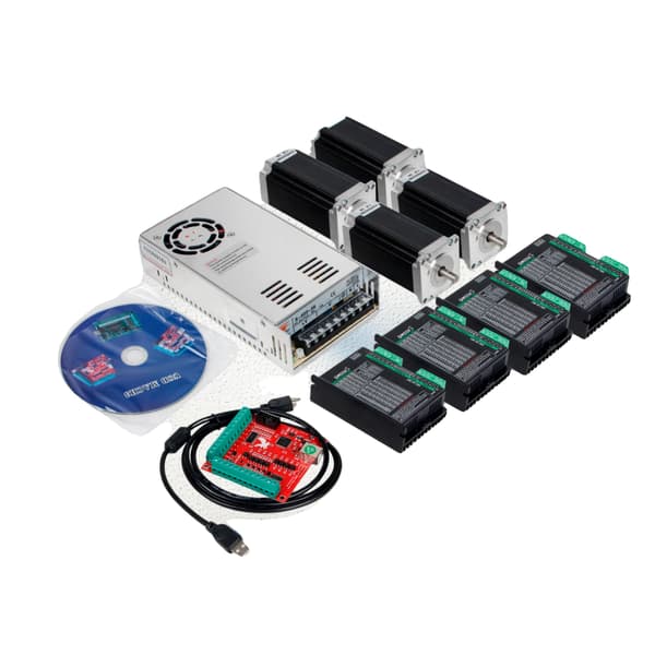 4-akse CNC-controller kit, hybrid steppermotor, Mach3 USB-kompatibilitet, 4 akse sæt
