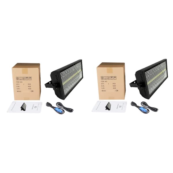 LED Strobelys Sæt, 250W Effekt, Variable Strobe Hastigheder, 2PCS, EU stik