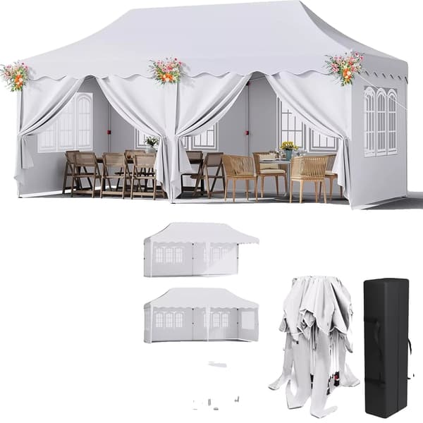 Paviljong, Vattentät, UV-skydd, Vit