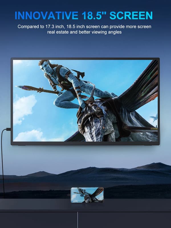 UPERFECT 18,5" Spelmonitor, 120Hz Uppdateringsfrekvens, IPS-panel,EU