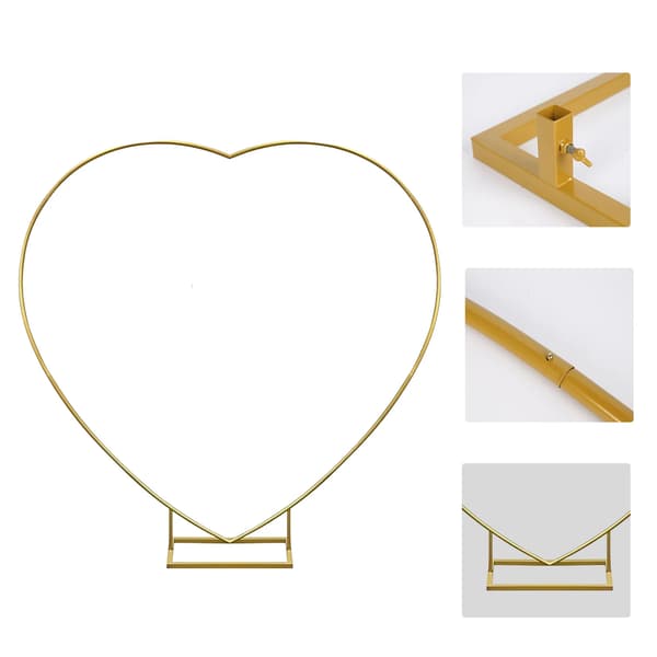 Metallbröllopsbåge, Robust design, Lätt montering, Guld, L