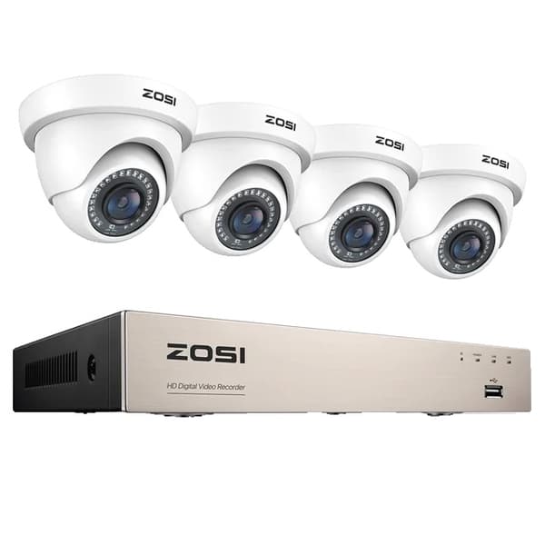 Säkerhetskamerasystem, 8-kanals DVR-inspelare, 2MP Dome-kameror