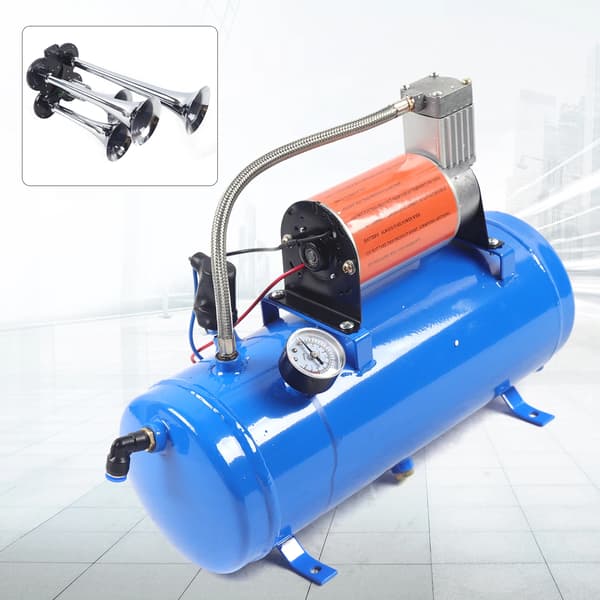 Luftkompressor System, 150 PSI Maks Tryk, 6L Tankkapacitet, DC 12V Spænding, 23A Strømvurdering, Kompakte Dimensioner