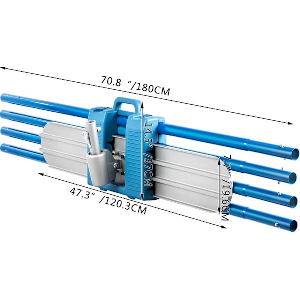 Magnesium och Aluminiumlegering 48x8tum - Heavy-Duty Float Kit, Justerbar & Flexibel Fäste, Tillbehör Inkluderat Red 1200x200mm