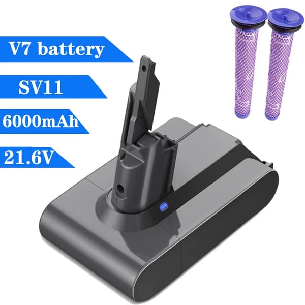Batteri, 6000mAh kapacitet, litiumjon typ, Svart, 21.6V-a