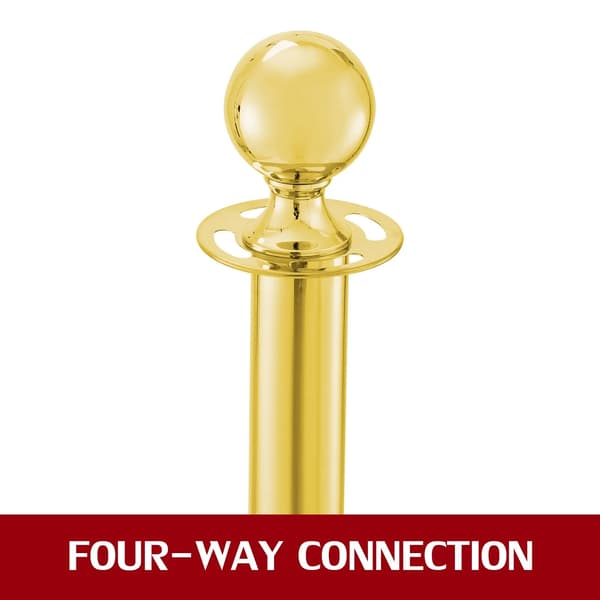 Crowd Control Stanchion, 96 cm Total Højde, 32 cm Base Diameter, 5 cm Rør Diameter, 1,5 m Reb Længde, Holdbart Rustfrit Stål Materiale