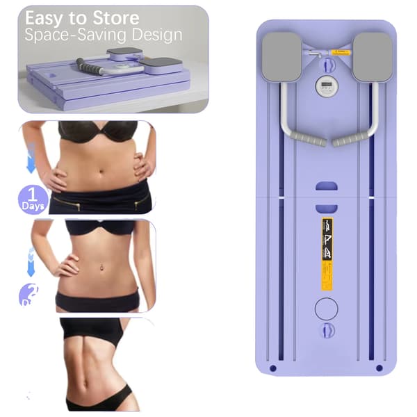 Multifunktionel Fitness Board, Automatisk Tilbagefaldssystem, Pladsbesparende Design, LILLA