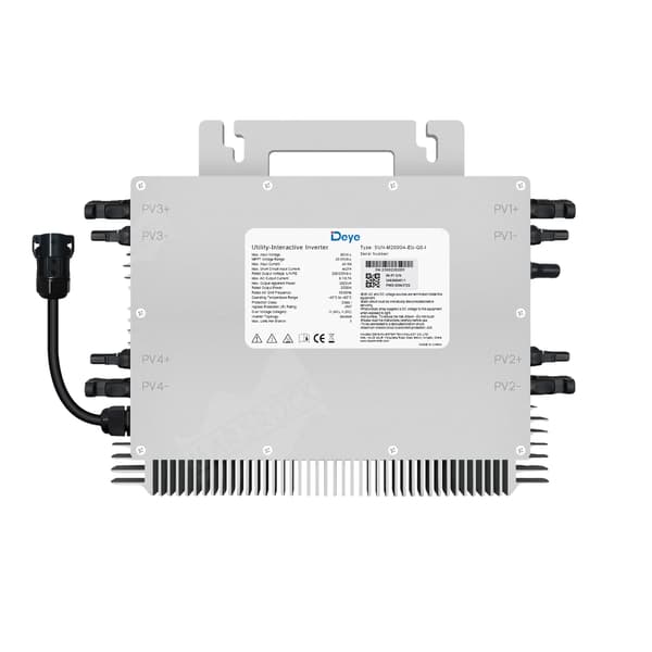 Solarmikroinverter, Stöder 4 PV-paneler, Anti-backflödesfunktion, 2000W Inverter, 230V, 22-60V