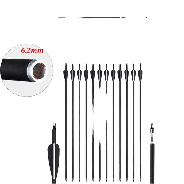 Kolfiberpilar, 31 tum, Hög hållbarhet, 36PCS svart