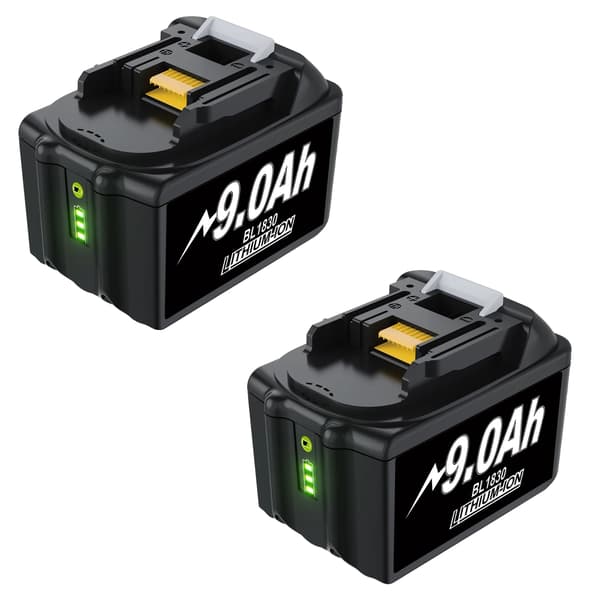 Batteri, 18V Kompatibilitet, Hög Kapacitet 9000mAh, Svart
