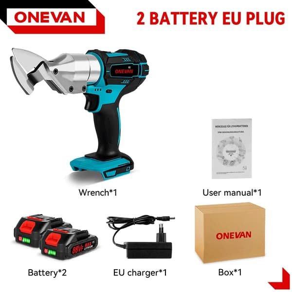 Elektriska Saxar, Ergonomisk Design, Variabel Hastighetskontroll, 2 Batteri EU Kontakt