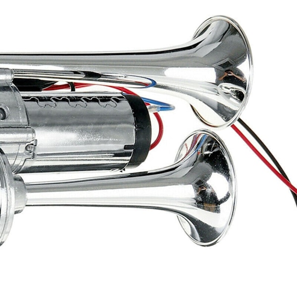 Bilkompressorhorn, 600db Ljudstyrka, Dubbeltrumpet, Universell Passform, 12V
