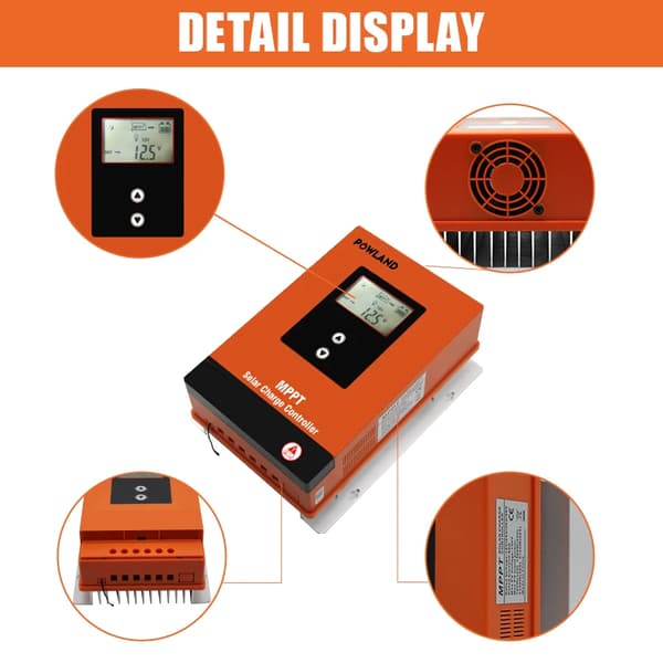 Solcellelader, 60A Maksimal Strøm, Nem Installation, MPPT 60A