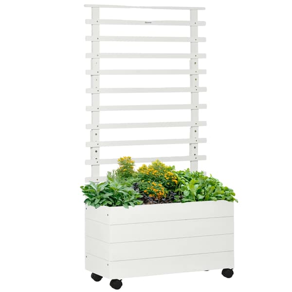 Planterställning, Furu, Mobil Design, Vit, 76x30x155 cm