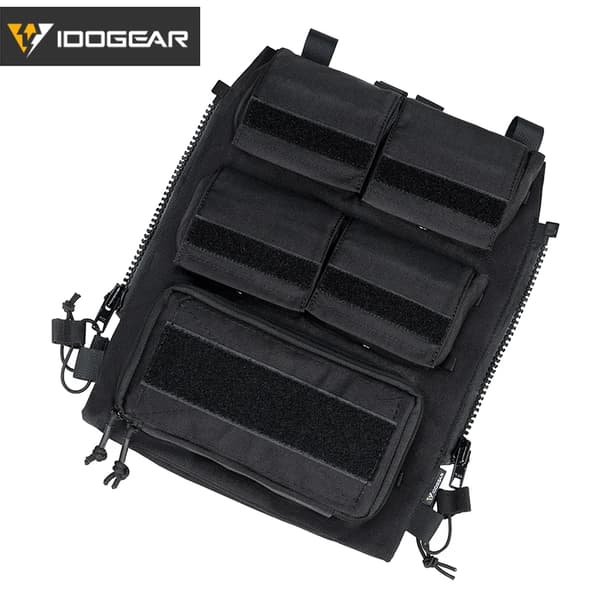 Taktisk Pouch Panel, Hållbart Nylonmaterial, Mångsidigt Fästsystem,Svart