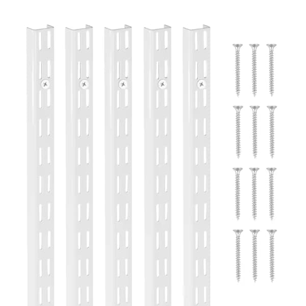 Vägghyllsystem, Justerbar Höjd, Hållbar Stålstruktur, 5 PCS