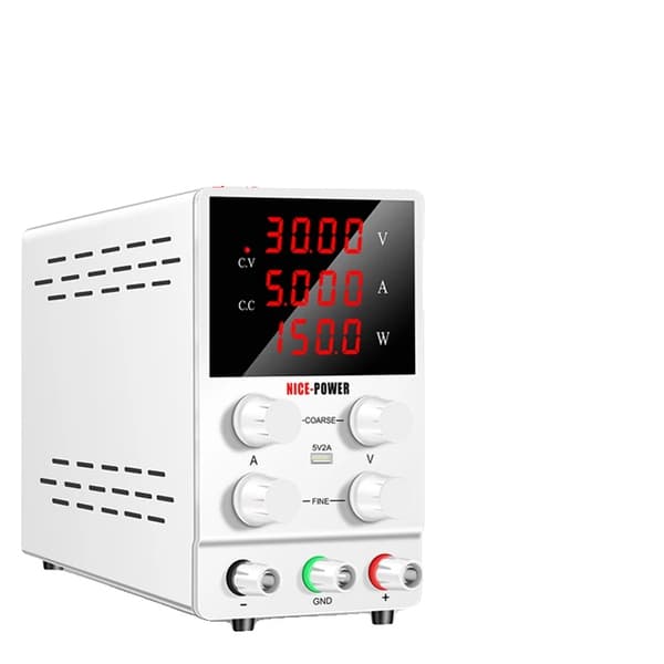 DC-strömförsörjning, 30V utgång, 10A ström,(30V5A)vit