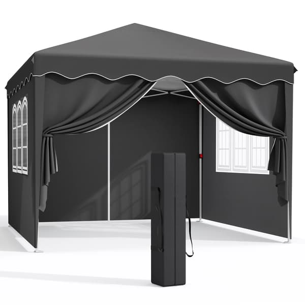 Pop Up Telt, Dimensioner 3 x 3 m, Max Højde 200 cm, Stålramme, Sort