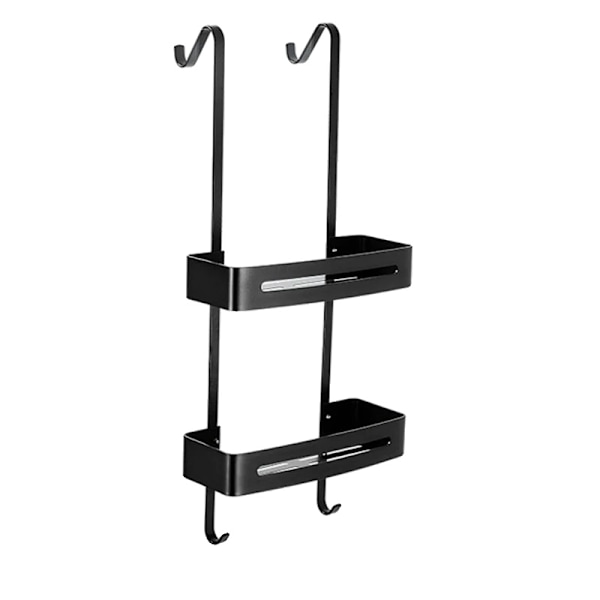 Dobbelt Lag Brusekurv, Ingen Boring Installation, Rustfrit Aluminiumslegering,Sort Black black