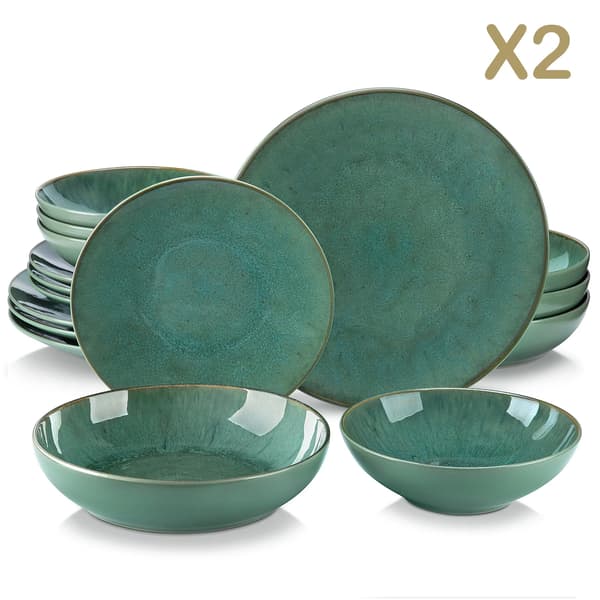 Servis, Elegant Design, Hållbar Keramisk Konstruktion, 32 PCS