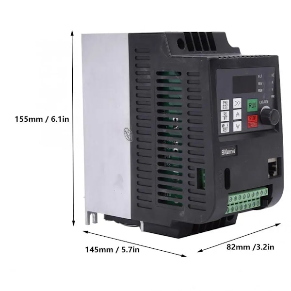 220V Enkeltfase til 380V Trefaset Inverter, 0-650Hz Udgangsfrekvens, Avancerede Kontroltilstande,220V til 380V 2,2kW, Enkeltfase 220V, Trefase 380-415 220V to 380V 2.2kw 220V to 380V 2.2kw