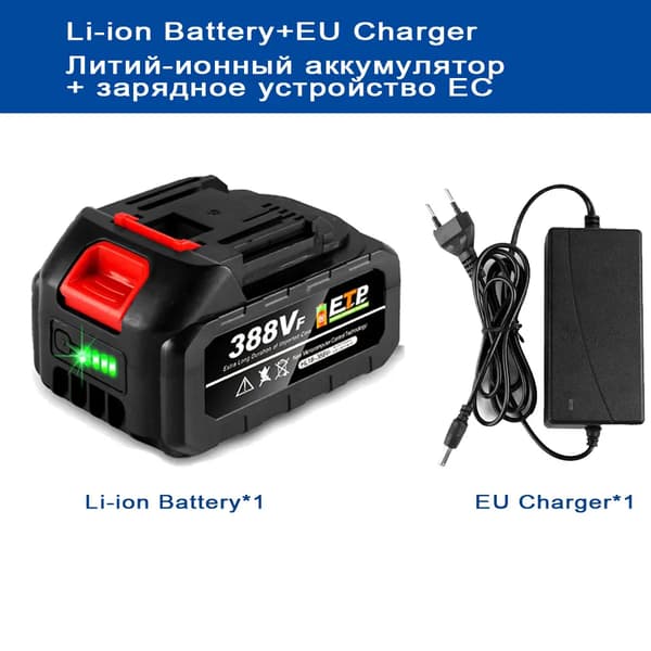 Litiumioniakku, 21V, 20000mAh kapasiteetti, Punainen
