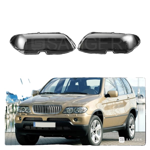 BMW X5 E53 Forlygte Linse Dæksel, Høj Kvalitet Polycarbonat, Passer til 2004-2006 Modeller