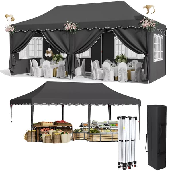 Gazebo, Vedenpitävä, UV-suoja, Musta