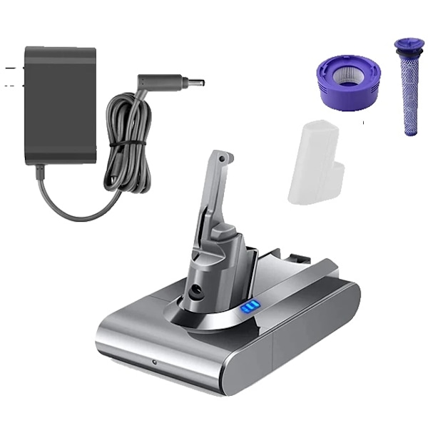 Batteribyte för Dyson dammsugare, 6000mAh kapacitet, fullständigt kompatibel V8 set V8 set