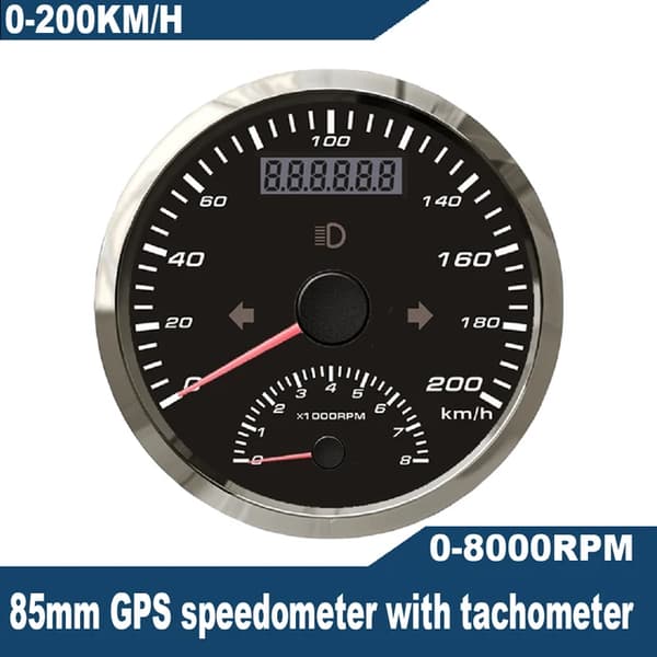GPS Speedometer, Takhometer, Vandtæt, 200KM-BS