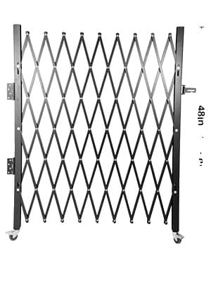 Sammenklappelig Sikkerhedsgitter, Holdbar Stål Konstruktion, Nem Installation, sort 1.8x1.22m