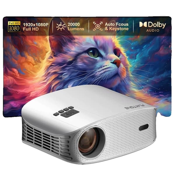 Mini Projektor, 1080P Full HD, Smart LED Beamer, D8W