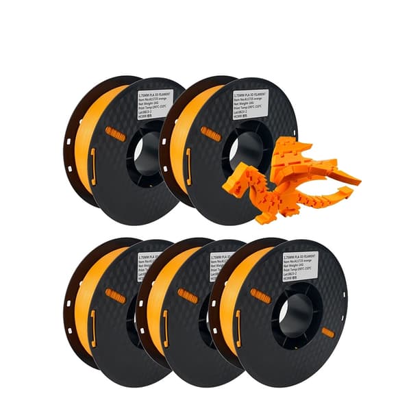 3D-printer filament, 1,75 mm diameter, blank finish, 5KG orange