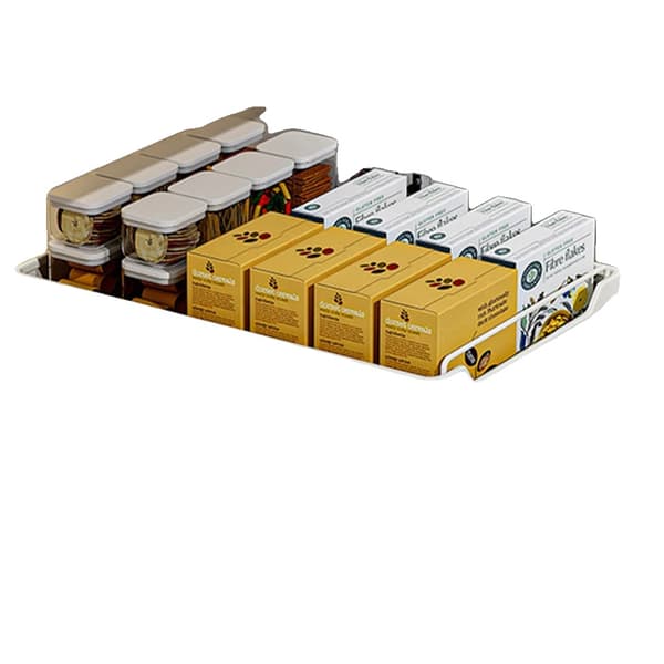 Skab Organizer, Utrækkelig Design, Nem Samling, 25cm Bredde-hvid