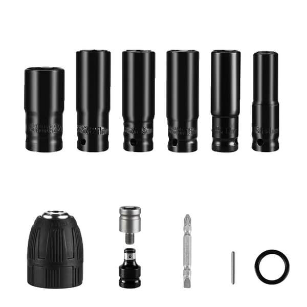Stikadapterkit, 12-delt sæt, holdbar metal konstruktion, 12Pcs Sæt