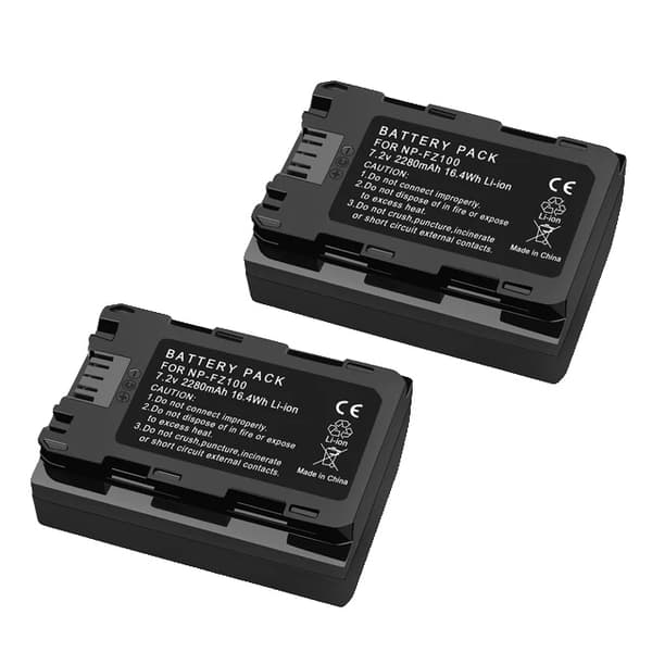 Kamerabatteri, Hög kapacitet, Uppladdningsbart, 2st batteri