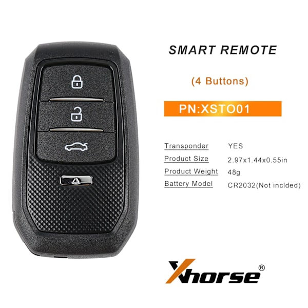 Toyota Smart Key, stöder 4D 8A 4A, nyckelskal ingår